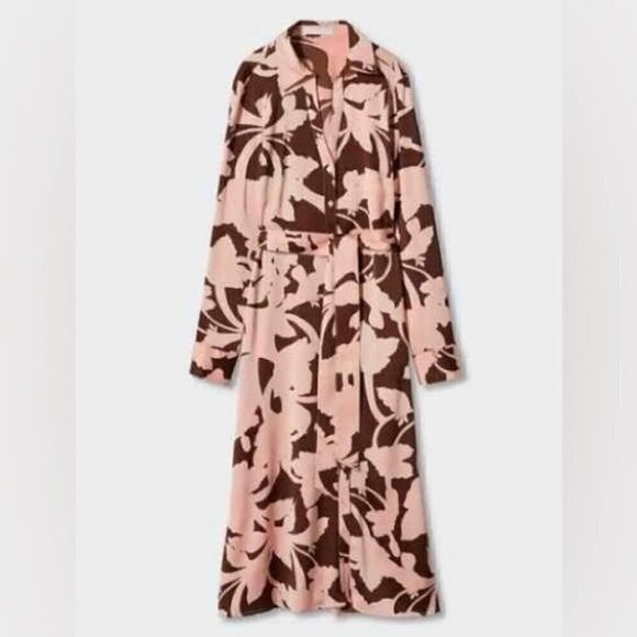 Mango, Ladies Printed Shirt Dress - Light Pink. Size: 2 (US). NWT - Picture 3 of 3